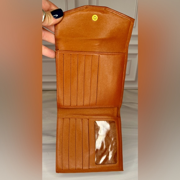 MCM Vintage Visetos Kisslock Wallet | Brown & Gold | Authentic - Picture 8 of 10